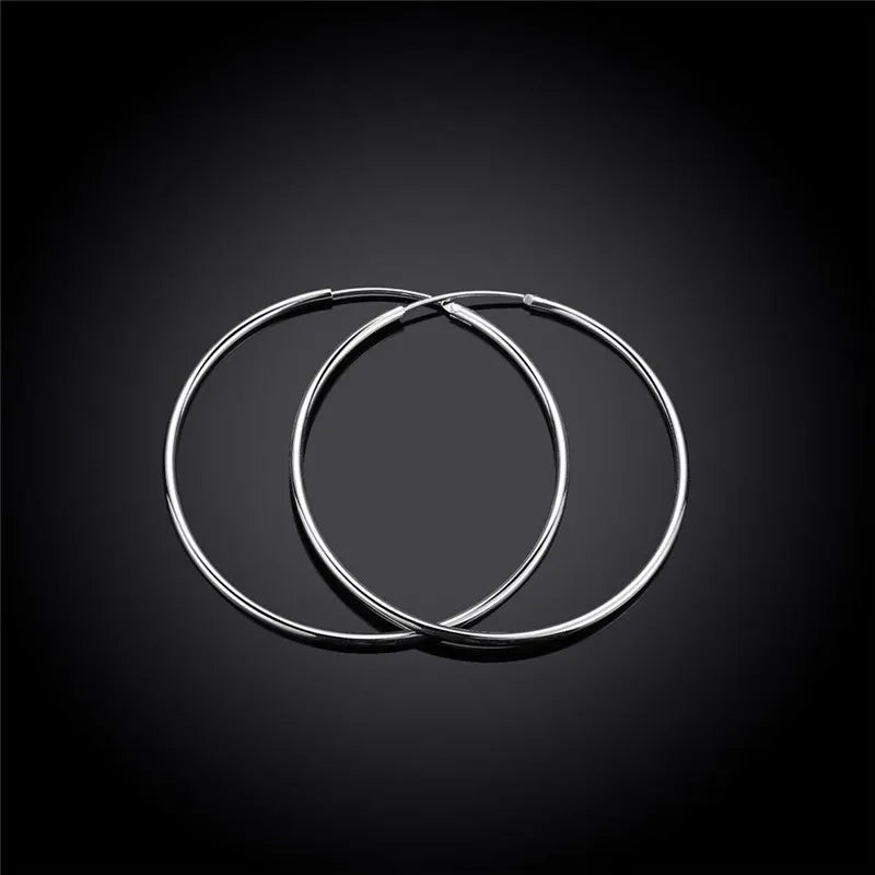 Silver Hoop Earrings