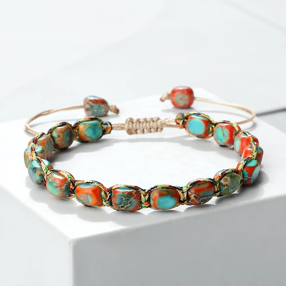 Handmade Bohemian Imperial Stone Beaded Bracelet