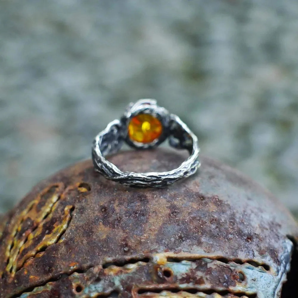 Women's Amber Stone Ring