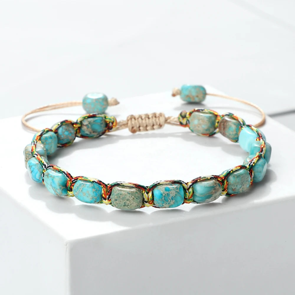 Handmade Bohemian Imperial Stone Beaded Bracelet