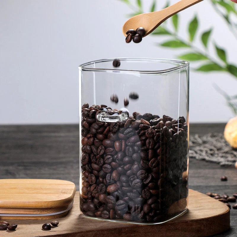 Glass Jars With Lid And Spoon