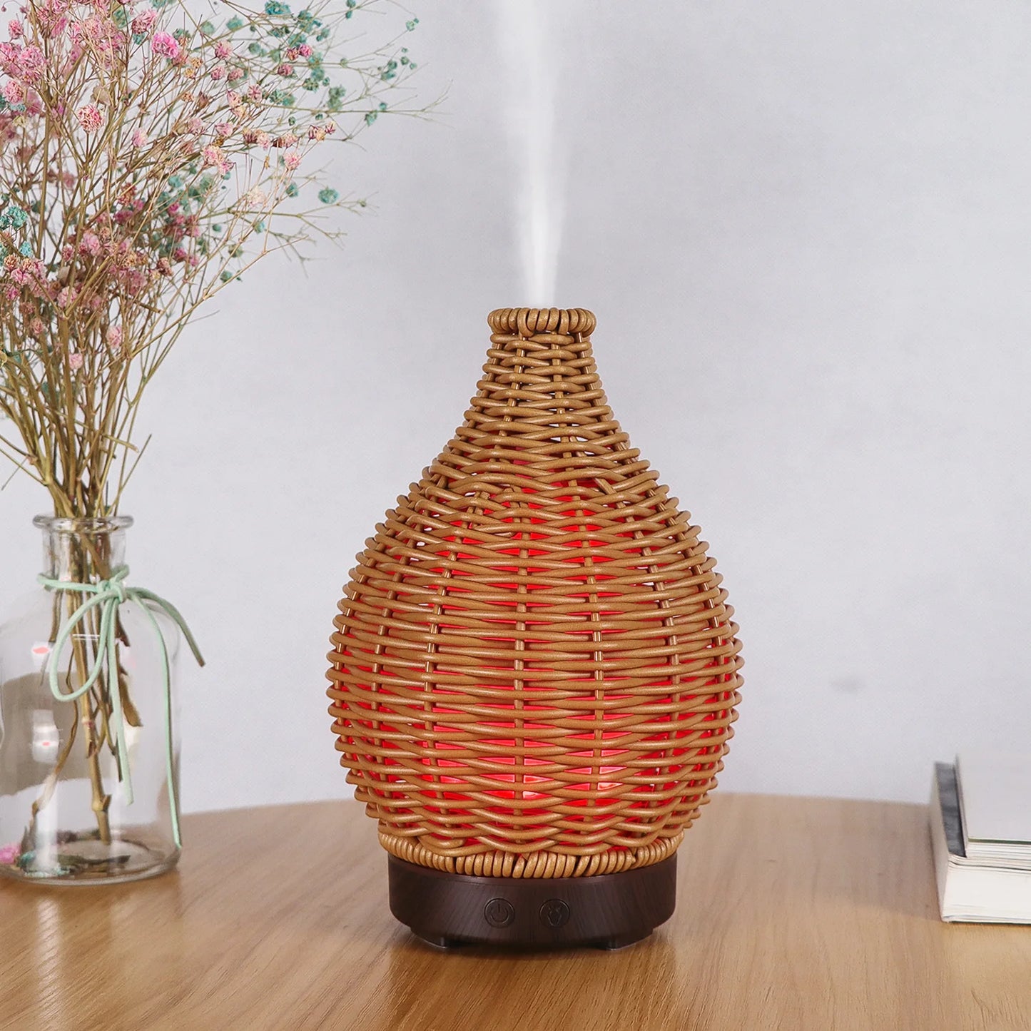 Wood Weave Mini Vase Air Humidifier USB Electronic