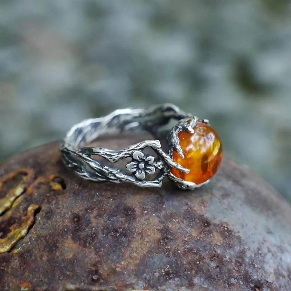 Women's Amber Stone Ring