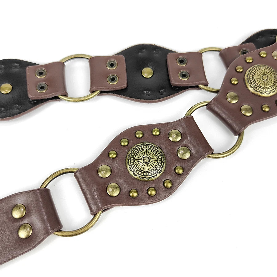 Western Cowboy Style Metal Buckle Belt