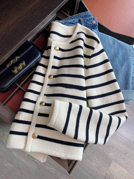 Stripe Knitted Cardigan