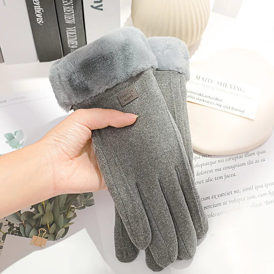 Warm Suede Lady Gloves