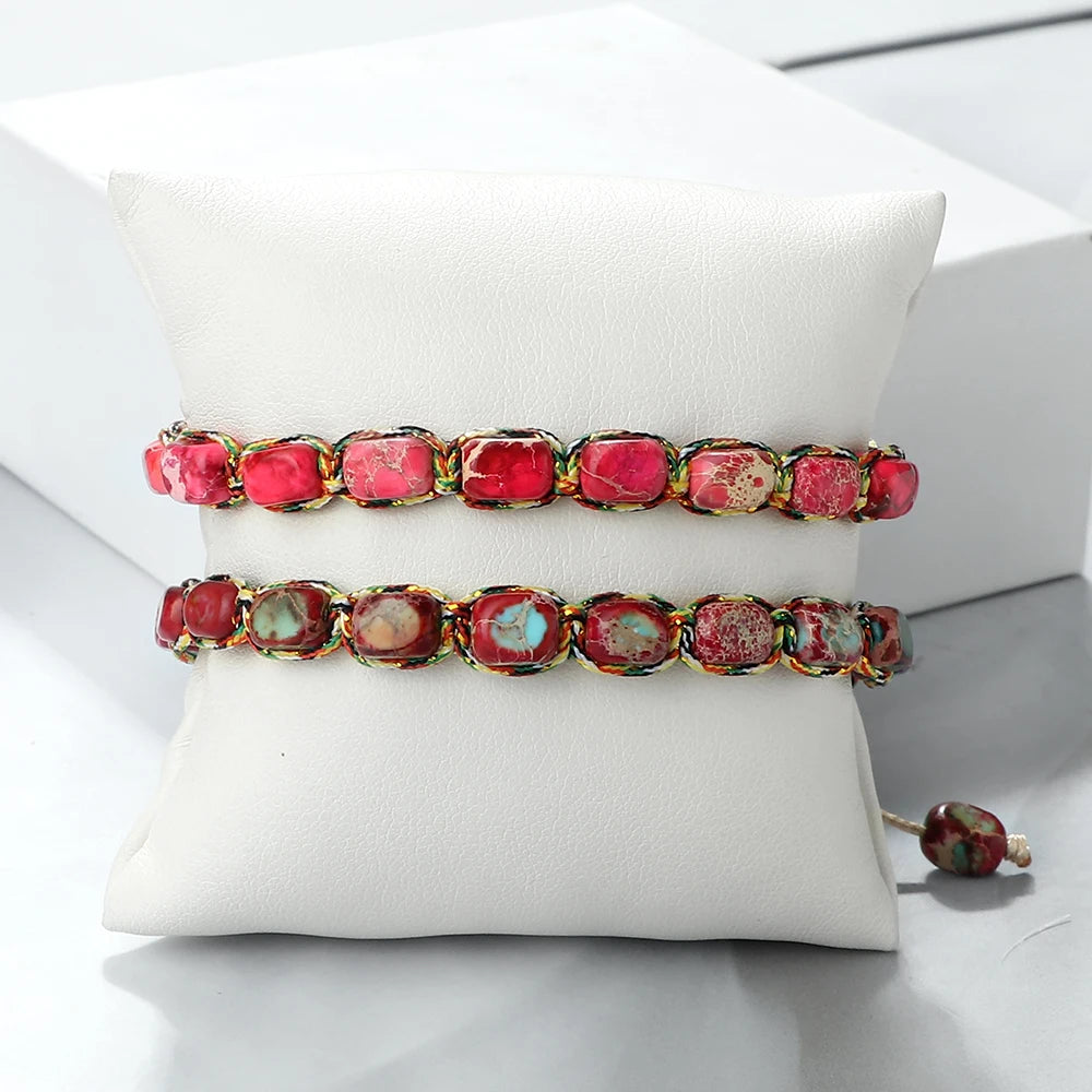 Handmade Bohemian Imperial Stone Beaded Bracelet