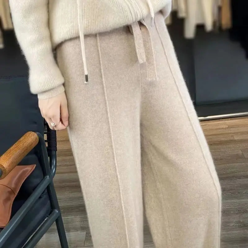 Wool Wide Leg Pants