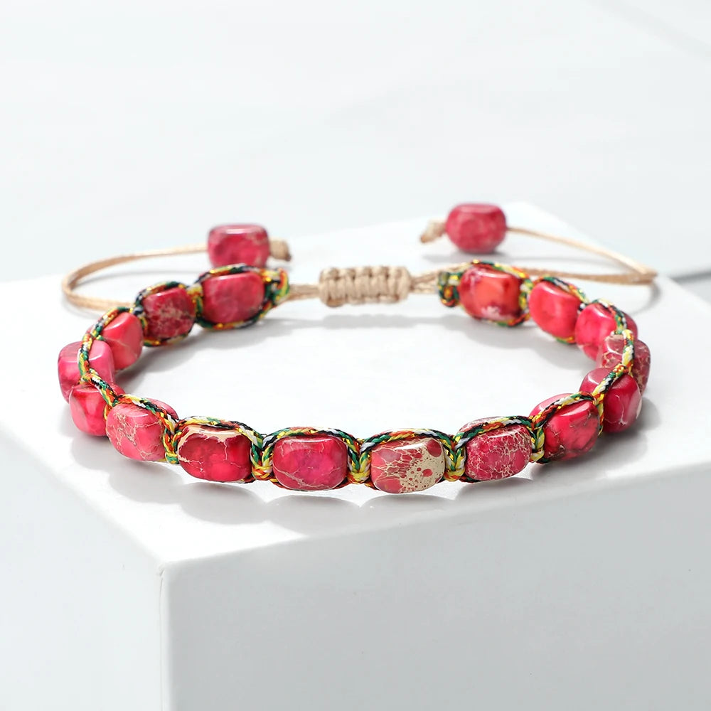 Handmade Bohemian Imperial Stone Beaded Bracelet