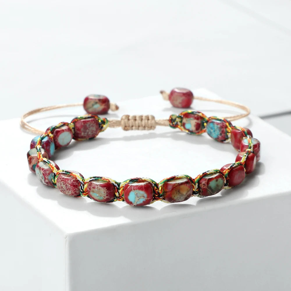 Handmade Bohemian Imperial Stone Beaded Bracelet