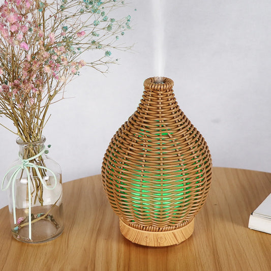 Wood Weave Mini Vase Air Humidifier USB Electronic