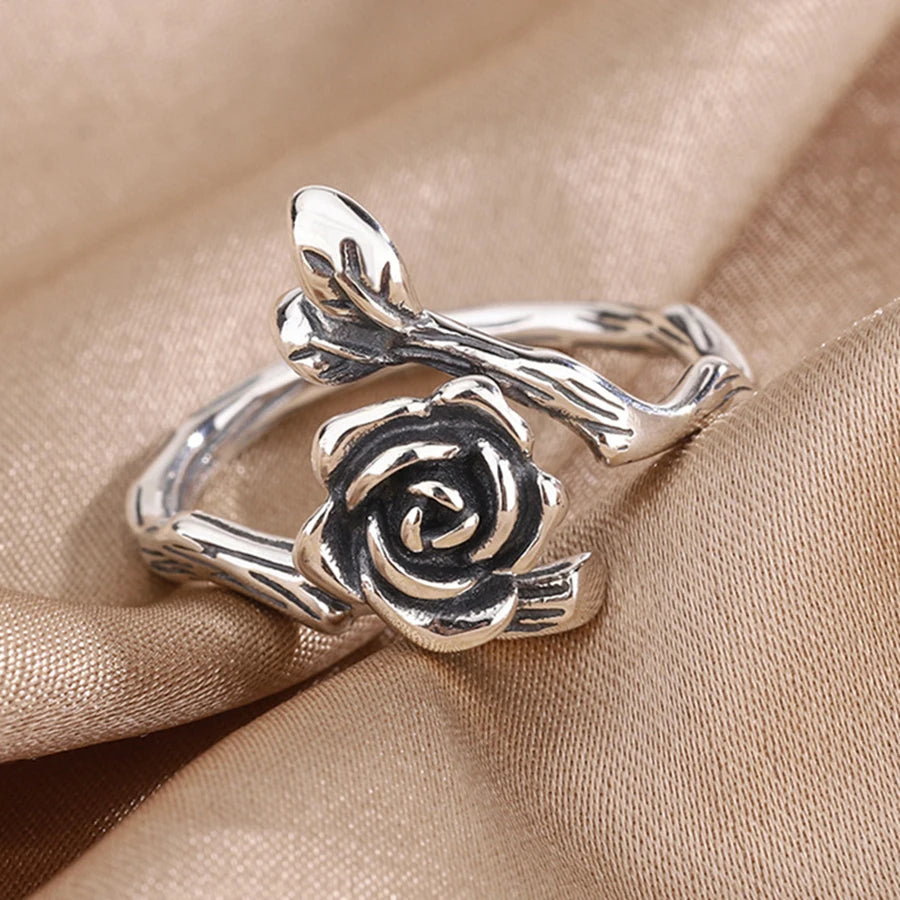 Vintage Rose Flower Rings