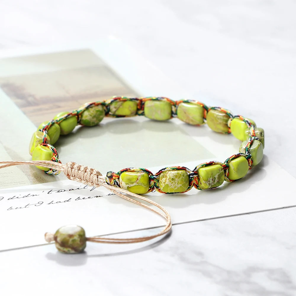 Handmade Bohemian Imperial Stone Beaded Bracelet