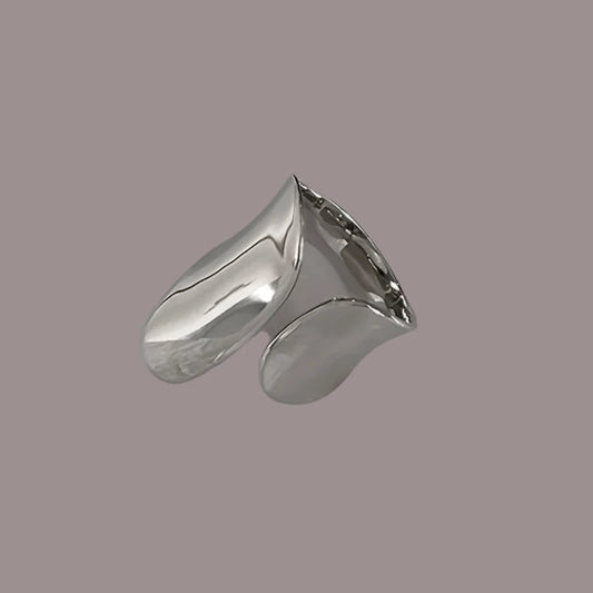 Minimalist Silver Color Cuff Rings